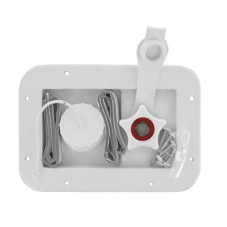 Valterra GRAVITY/CITY WATER INLET, WHITE, CARDED A01-2001VP